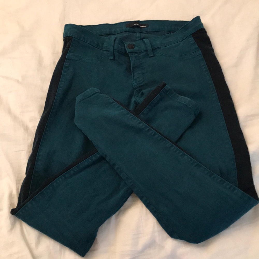 Flying Monkey blue/green jeans with black stripe!
